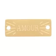 13x5mm 316L stainless steel Rectangular spacer - Amour - Gold x1
