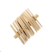 5x0.2mm 304L stainless steel Heishi washer beads - flat disc - Gold x25