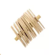 5x0.2mm 304L stainless steel Heishi washer beads - flat disc - Gold x25