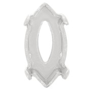 10x5mm PureCrystal 4228 claw setting - silver tone x1