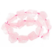 20-30mm irregular rough gemstone bead - rose Quartz x1