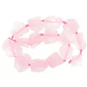 20-30mm irregular rough gemstone bead - rose Quartz x1
