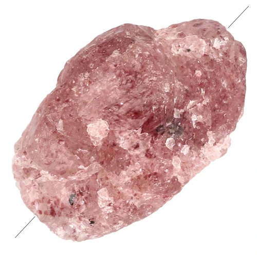 20-30mm irregular rough gemstone bead - Strawberry Quartz x1