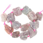 20-30mm irregular rough gemstone bead - Strawberry Quartz x1