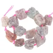 20-30mm irregular rough gemstone bead - Strawberry Quartz x1