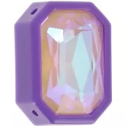 18x13mm Plastic Octagon setting for cabochon 4627 - Purple x1