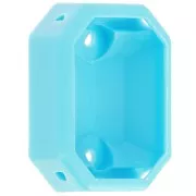 18x13mm Plastic Octagon setting for cabochon 4627 - Turquoise x1