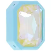 18x13mm Plastic Octagon setting for cabochon 4627 - Turquoise x1