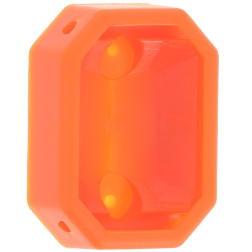 18x13mm Plastic Octagon setting for cabochon 4627 - Orange x1