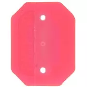 18x13mm Plastic Octagon setting for cabochon 4627 - Transparent neon pink x1