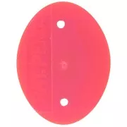 18x13mm Plastic oval setting for cabochon 4120 - Transparent neon pink x1