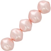 8mm Pearly irregular baroque beads - Light rose x20