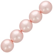 12mm Round pearly beads - Light rose x15