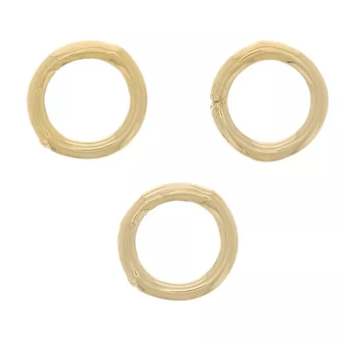 4x0.65mm Gold filled Closed jump rings x10