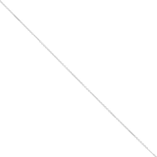 1.3mm 925 Sterling Silver alternated cable chain (1x1) x50cm