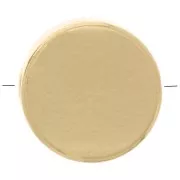8mm Flat round bead - 3 microns Gold-plated x1