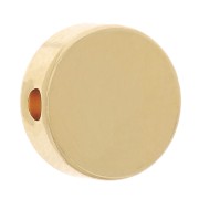 8mm Flat round bead - 3 microns Gold-plated x1