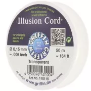 0.15mm Invisible nylon cord - illusion cord - Griffin - Transparent x50m