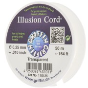 0.25mm Invisible nylon cord - illusion cord - Griffin - Transparent x50m|raw }}