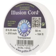 0.25mm Invisible nylon cord - illusion cord - Griffin - Transparent x50m
