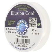0.40mm Invisible nylon cord - illusion cord - Griffin - Transparent x50m|raw }}