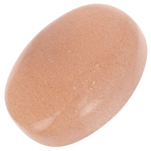 14x10mm Oval gemstone cabochon - Peach moonstone x1