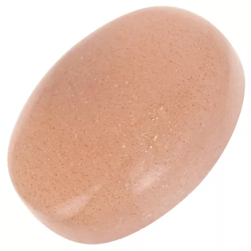 14x10mm Oval gemstone cabochon - Peach moonstone x1