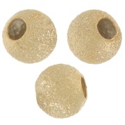 4mm Round diamond effect beads - Fine Gold-plated x8|raw }}