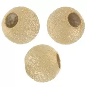 4mm Round diamond effect beads - Fine Gold-plated x8
