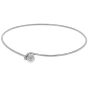 61x45mm Bracelet with screwed ball clasp - Silver tone x1|raw }}