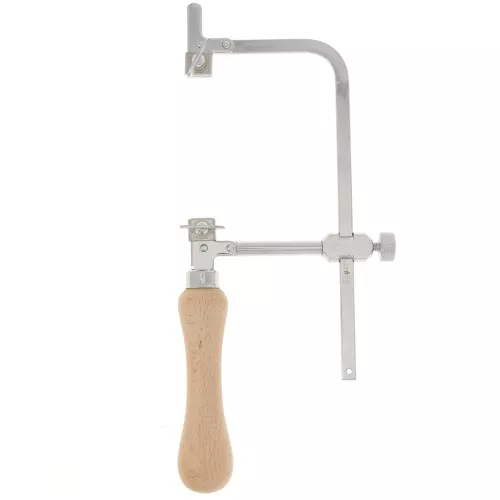 Adjustable steel jeweler's wire - depth 7.5 cm - with wooden handle x1