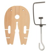 15x10cm Pre-cut wooden dowel with steel vice x1