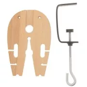 15x10cm Pre-cut wooden dowel with steel vice x1