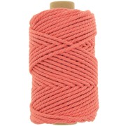 3mm Spool of cotton cord for macramé - Orange x50m|raw }}