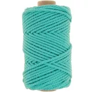 3mm Macrame Cotton Cord Spool - Emerald x50m