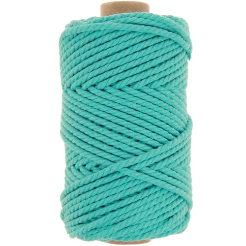 3mm Macrame Cotton Cord Spool - Emerald x50m