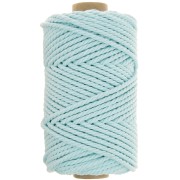 3mm Spool of cotton cord for macramé - Celeste x50m|raw }}