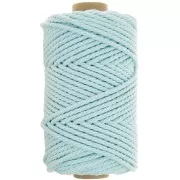 3mm Spool of cotton cord for macramé - Celeste x50m