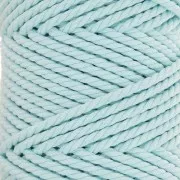 3mm Spool of cotton cord for macramé - Celeste x50m