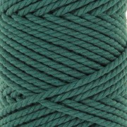 3mm Macrame Cotton Cord Spool - Bottle Green x50m