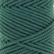 3mm Macrame Cotton Cord Spool - Bottle Green x50m