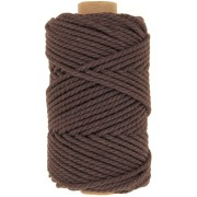 3mm Macrame Cotton Cord Spool - Chocolate x50m|raw }}