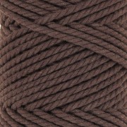 3mm Macrame Cotton Cord Spool - Chocolate x50m