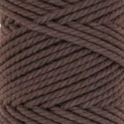 3mm Macrame Cotton Cord Spool - Chocolate x50m