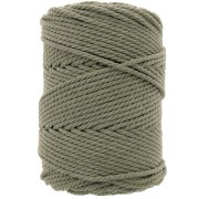3mm Spool of cotton cord for macramé - Moss green x100m|raw }}
