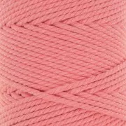 3mm Macrame Cotton Cord Spool - Caramel Pink x100m