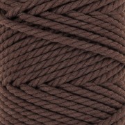 5mm Macrame Cotton Cord Spool - Chocolate x50m