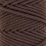 5mm Macrame Cotton Cord Spool - Chocolate x50m