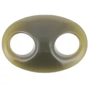 32x23mm Acrylic coffee bean link - Khaki x1