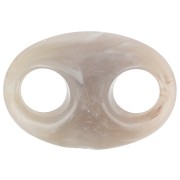 32x23mm Acrylic coffee bean link - Marbled Taupe x1